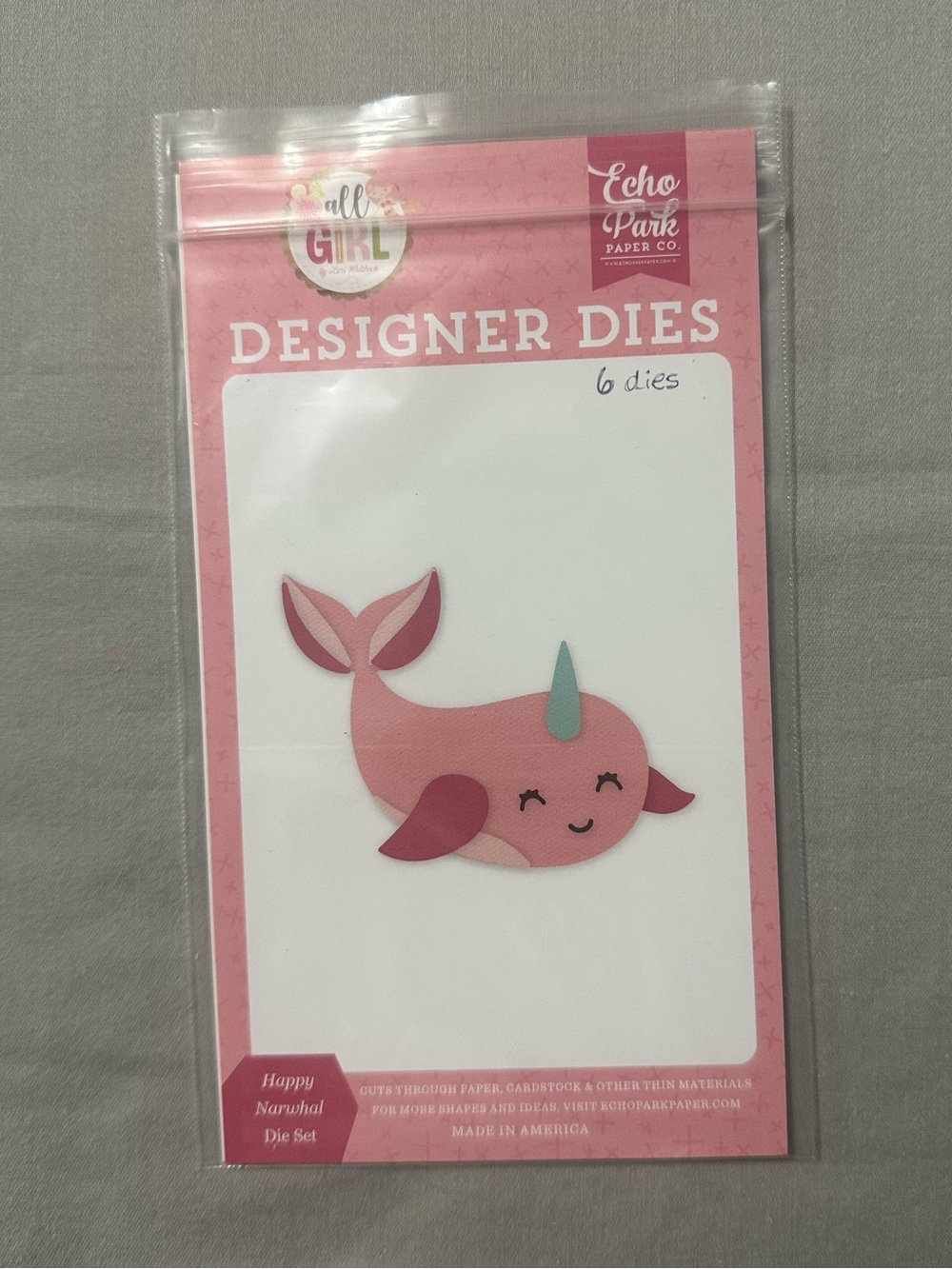 Echo Park Happy Narwhal Die Set All Girl Designer Dies ALG206042 Lori Whitlock